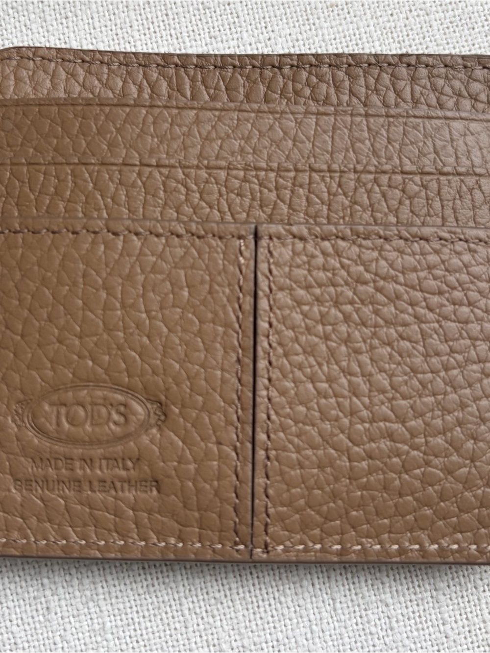 TOD’S dark taupe leather card holder - Picture 4 of 7